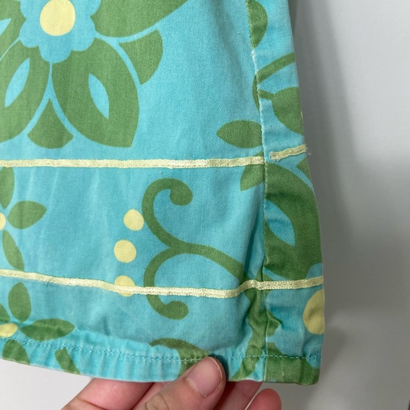 Baby GAP toddler‎ girl’s blue green floral button casual dress summer spring 2T - Picture 2 of 8